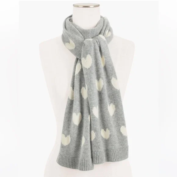 Talbots cashmere heart scarf NWOT - Picture 2 of 5